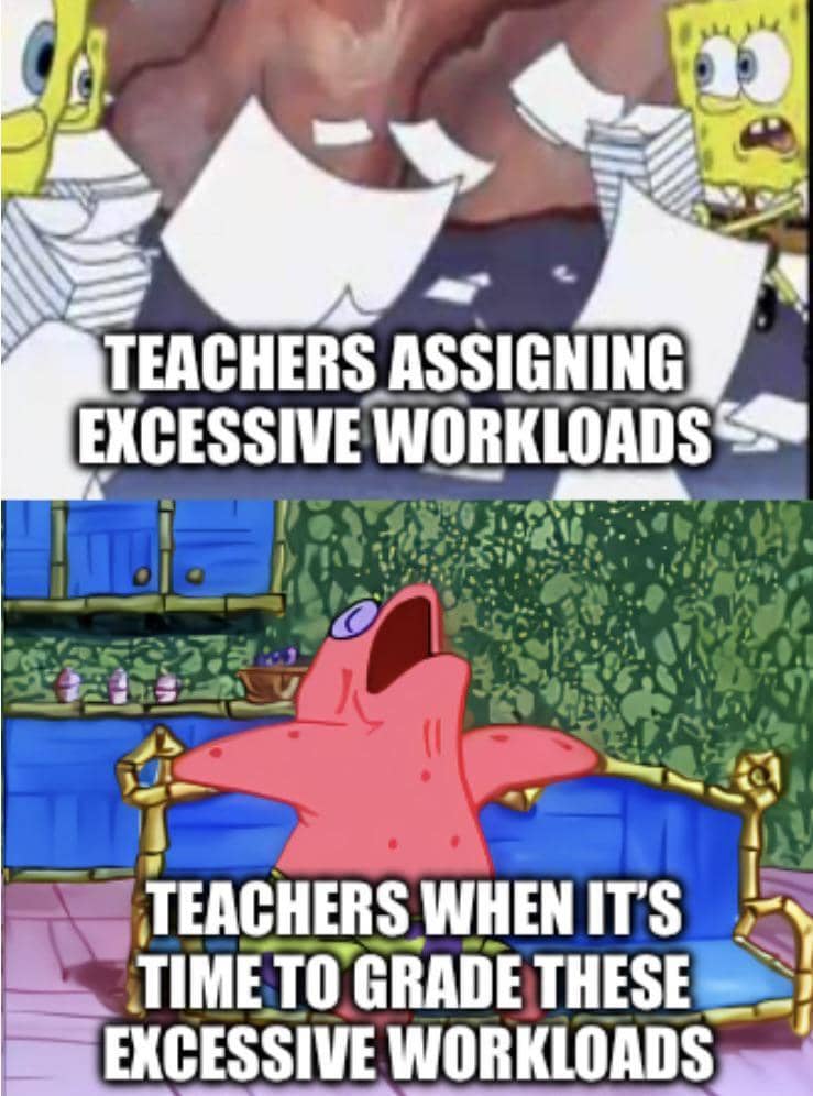 meme SpongeBob tentang guru
