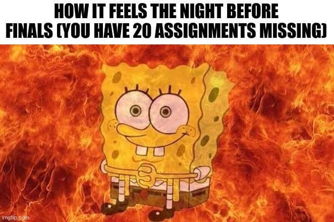 8 Meme SpongeBob tentang Tugas, Banyak Banget Dramanya!