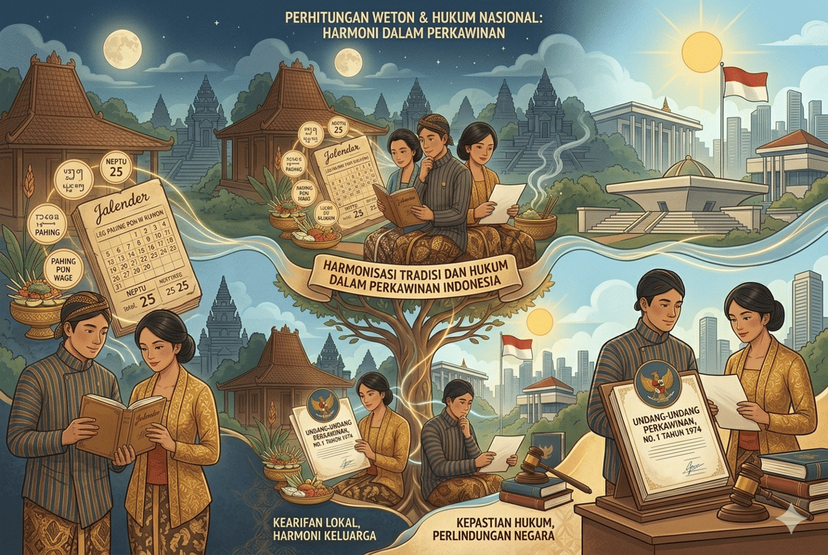 ilustrasi tradisi weton dalam pernikahan