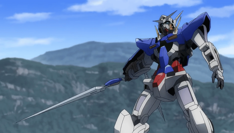 Gundam Exia dari anime Mobile Suit Gundam 00 (2007)