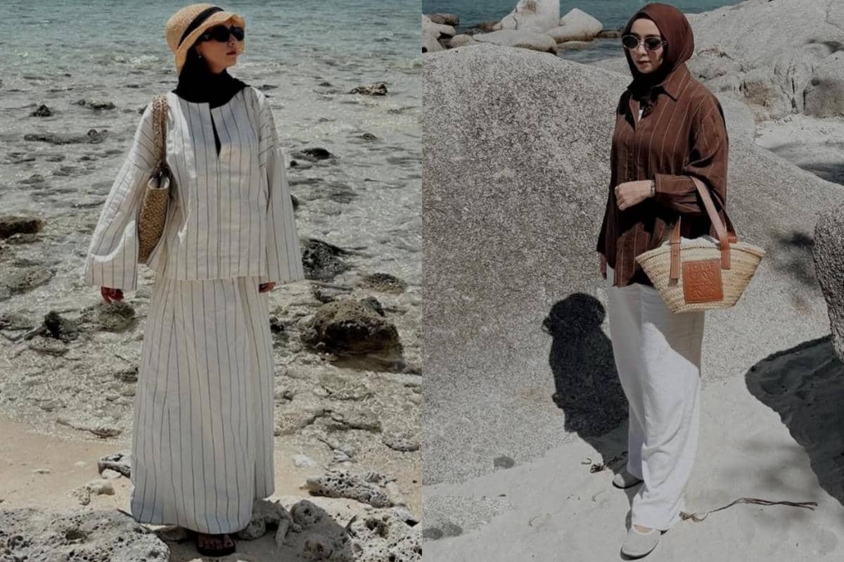 7 Ide Outfit ke Pantai ala Erlinda Yuliana, Look-nya Menawan!