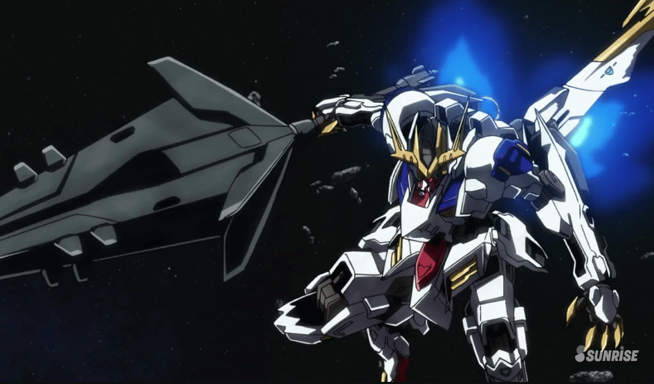 Gundam Barbatos Lupus Rex dari anime Mobile Suit Gundam: Iron-Blooded Orphans (2015)