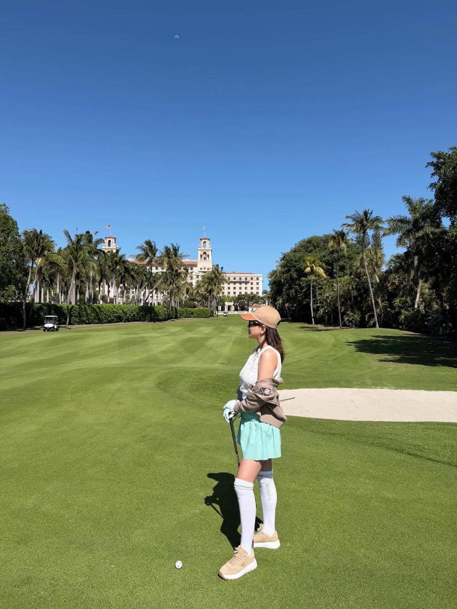 Shandy Aulia main golf di Palm Beach, Florida
