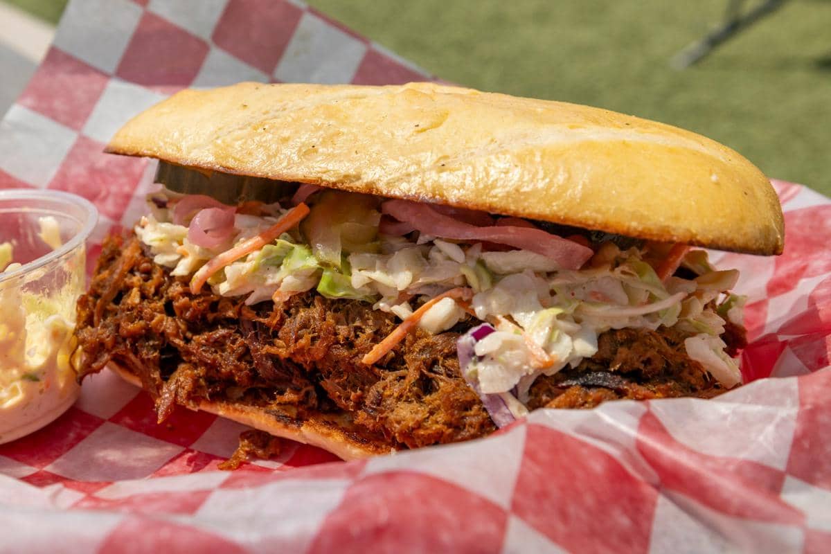 Potret roast pork sandwich