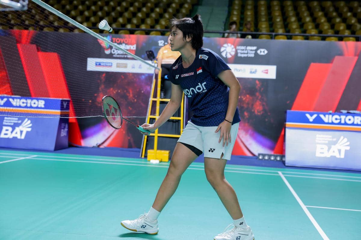 Thalita Ramadhani Wiryawan di babak kualifikasi Thailand Open 2026. 