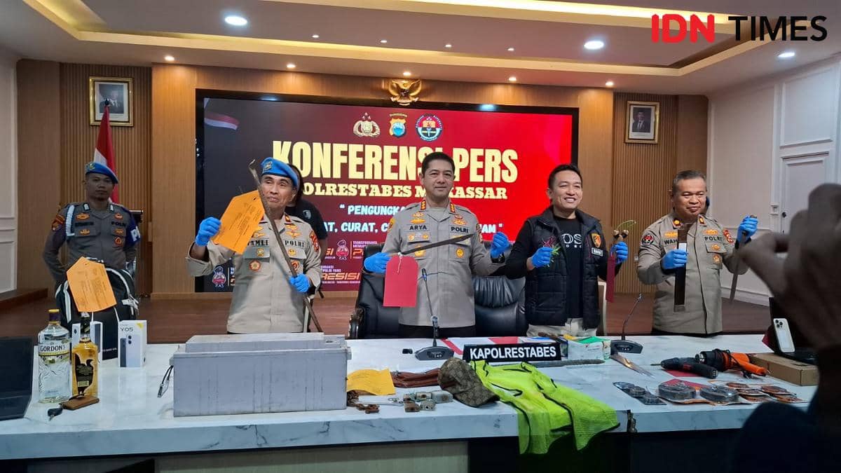 Polisi Tangkap 5 Anggota Geng Motor Sadis Tebas Remaja di Makassar