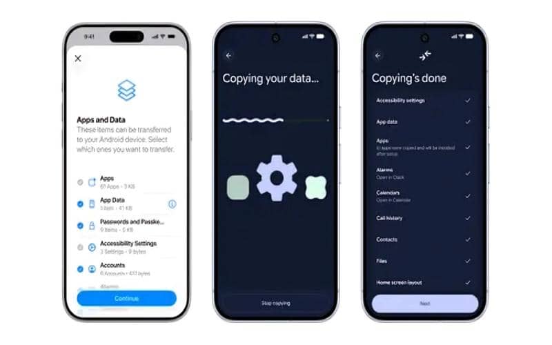 fitur migrasi data dari iPhone ke Android