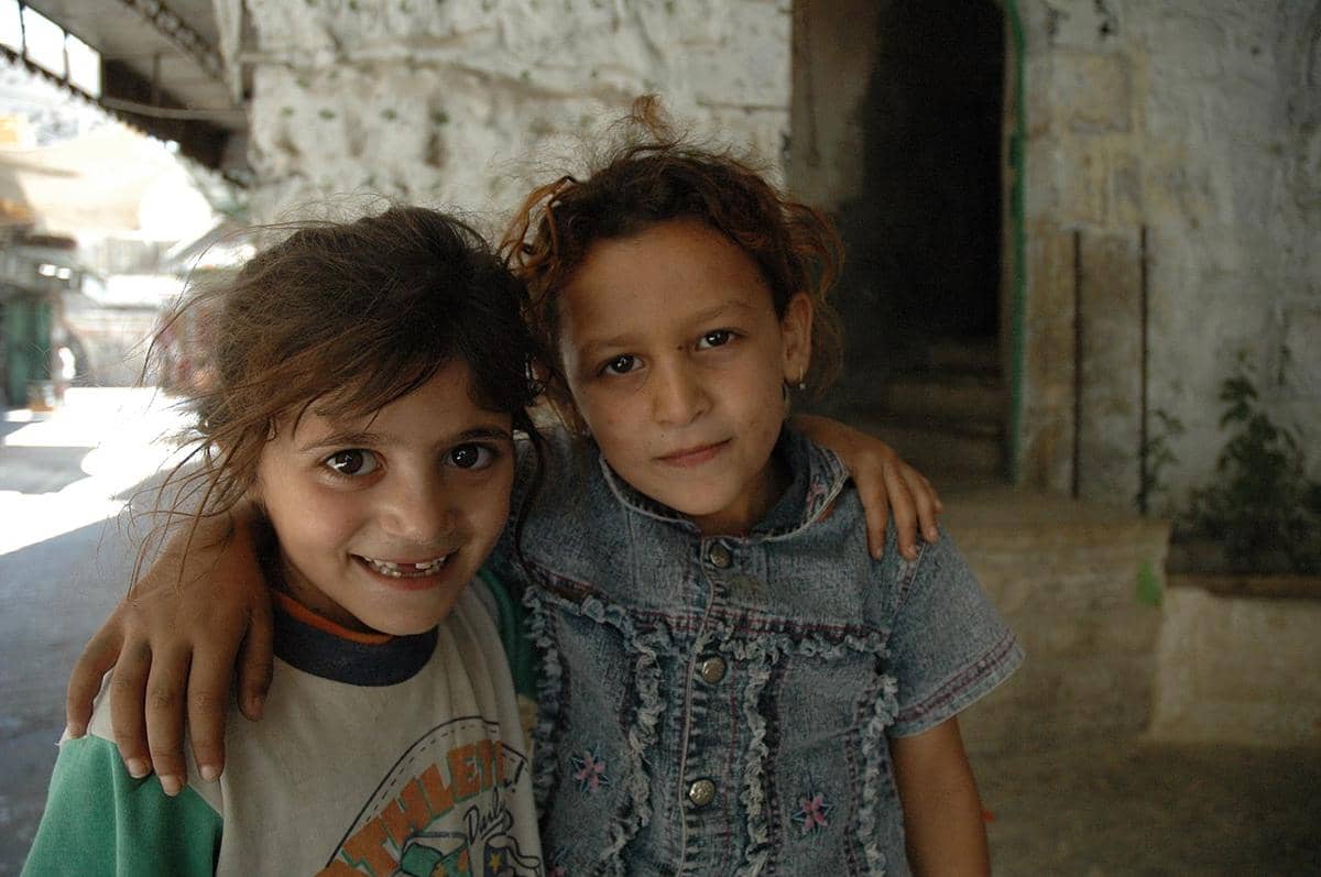 anak-anak Palestina di kota Hebron