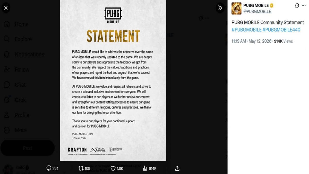 permintaan maaf resmi dari PUBG Mobile Team