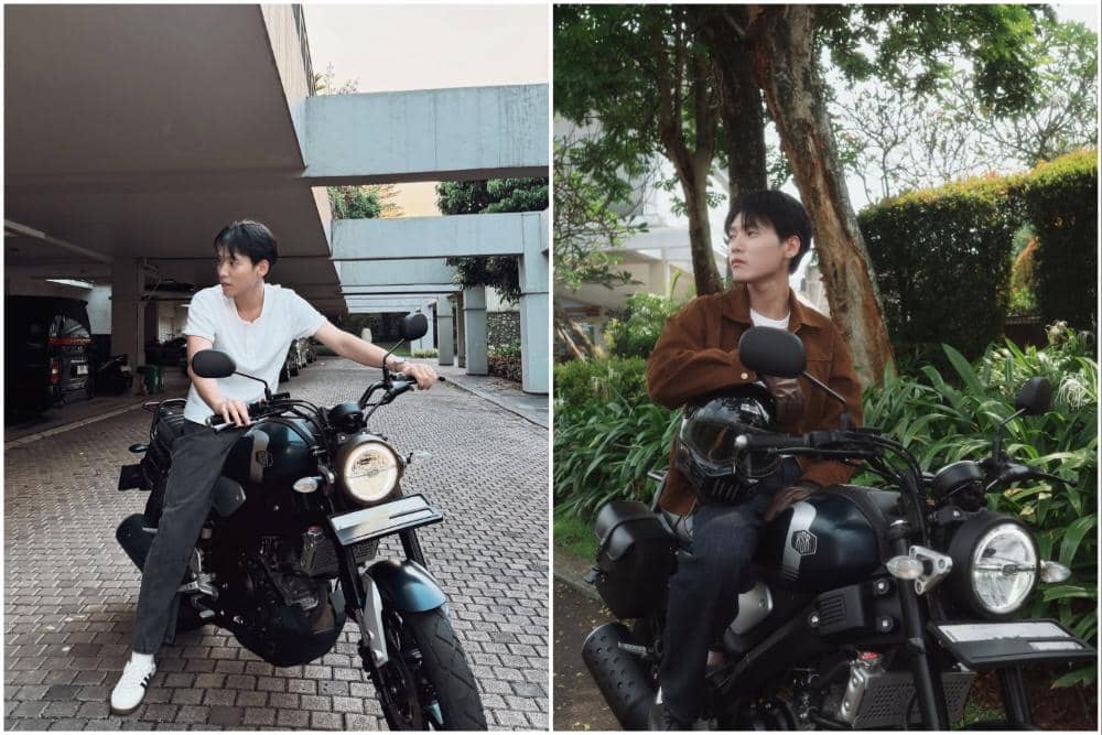 8 Potret Na Daehoon dengan Motor Barunya, Keren Bergaya Klasik!