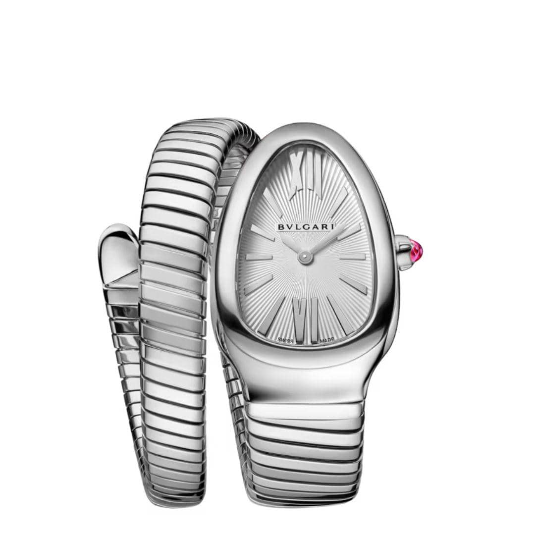Jam tangan wrap dari koleksi Bulgari Serpenti Tubogas Watch.