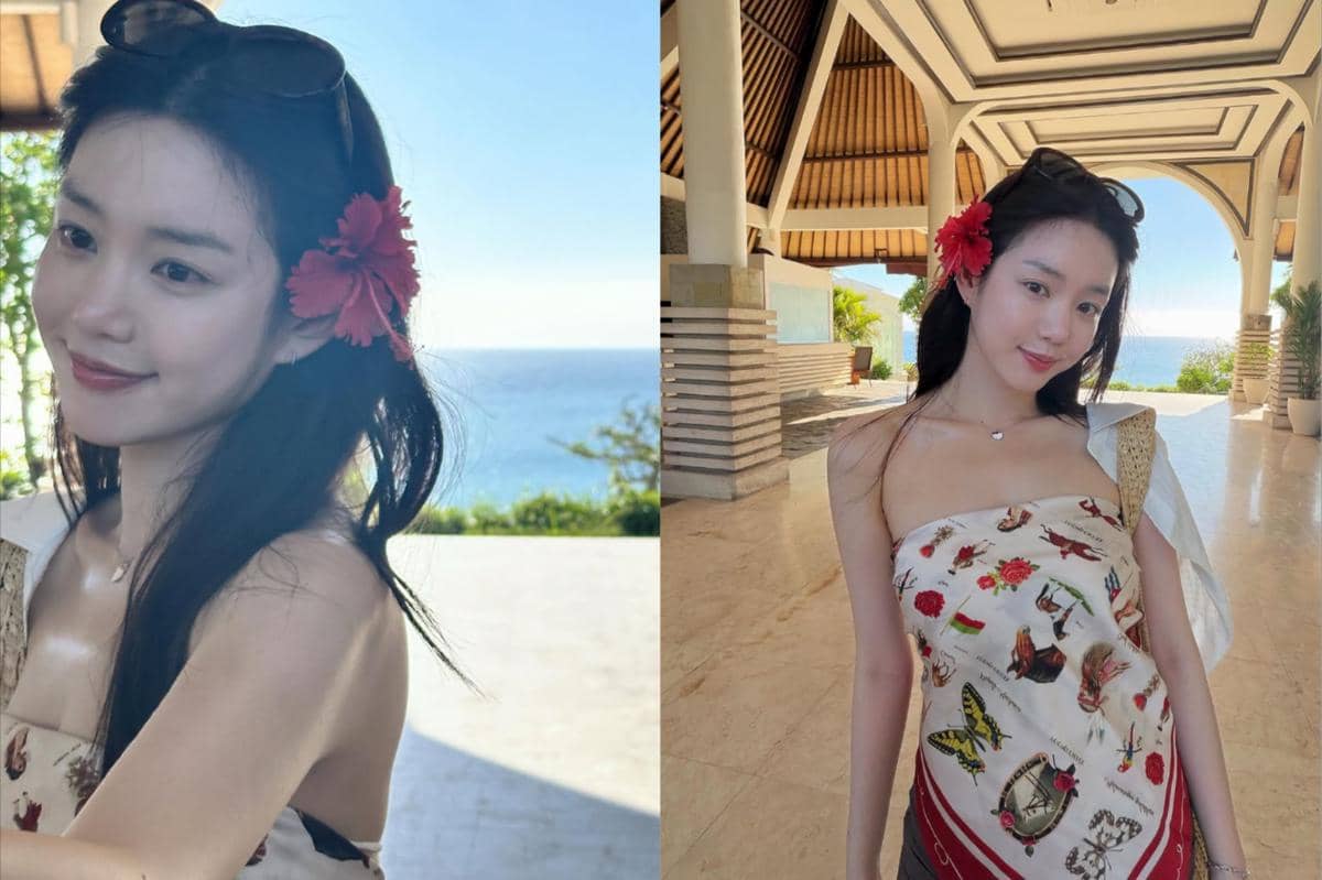 potret Lee Yu Bi liburan di Bali