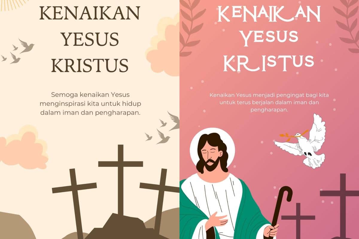 20 Poster Kenaikan Yesus Kristus 2026, Sarat Pesan Harapan!