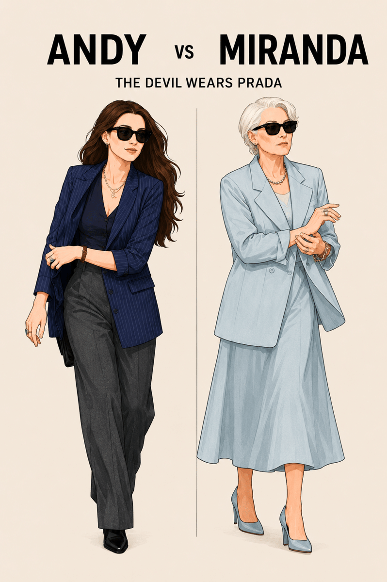 Ilustrasi OOTD Andy vs Miranda