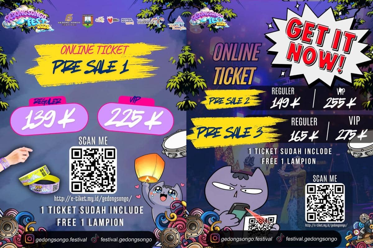 Daftar harga tiket Festival Gedongsongo 2026