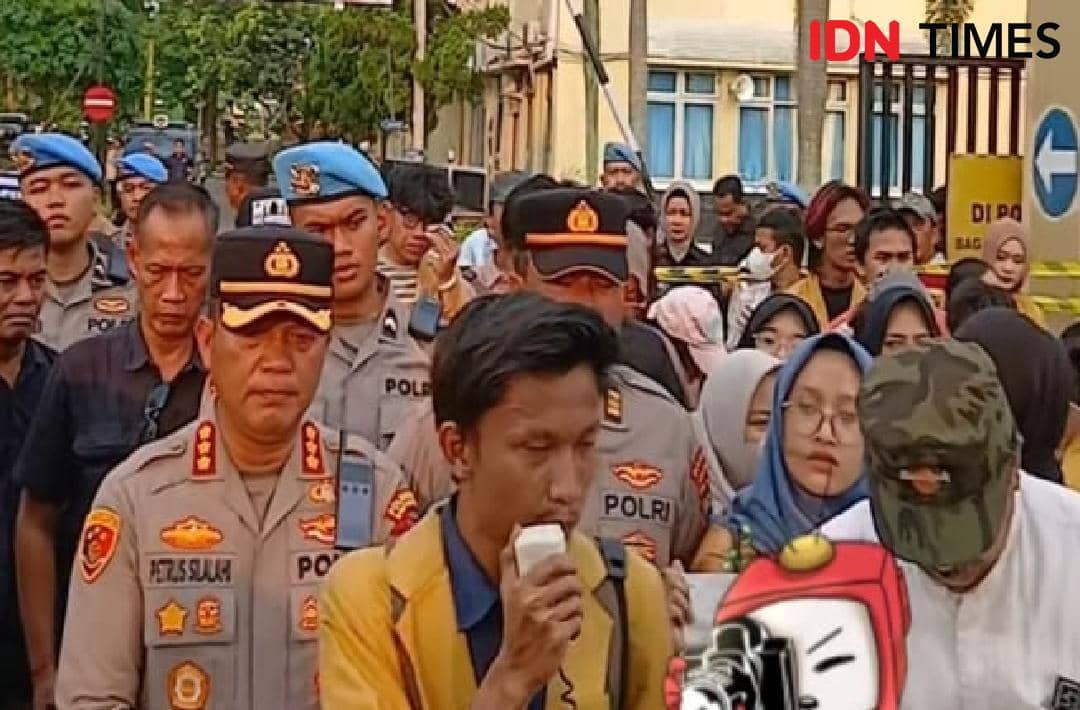 Mahasiswa Demo di Polres Banyumas, Tuntut Keadilan Dugaan TPKS di Kampus Unsoed