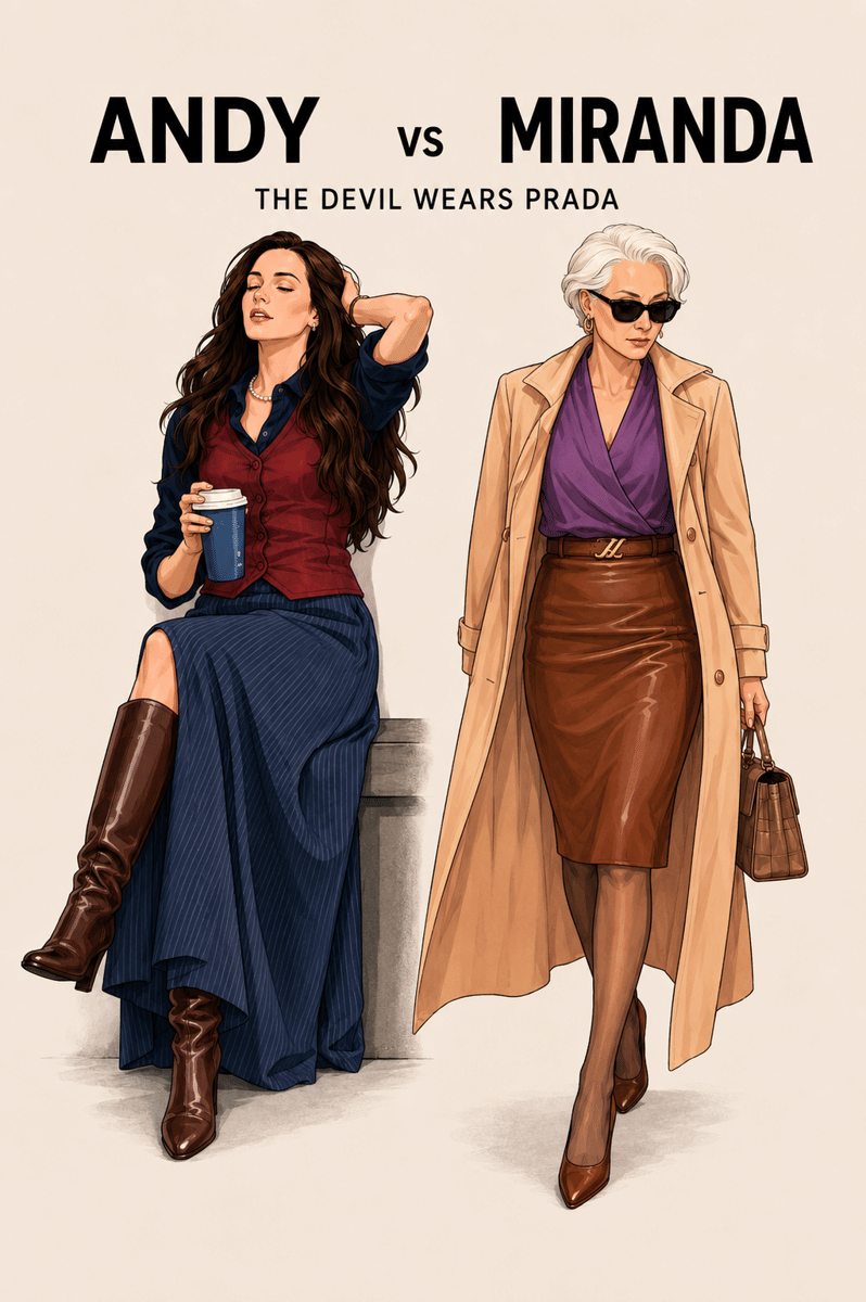 Ilustrasi OOTD Andy vs Miranda