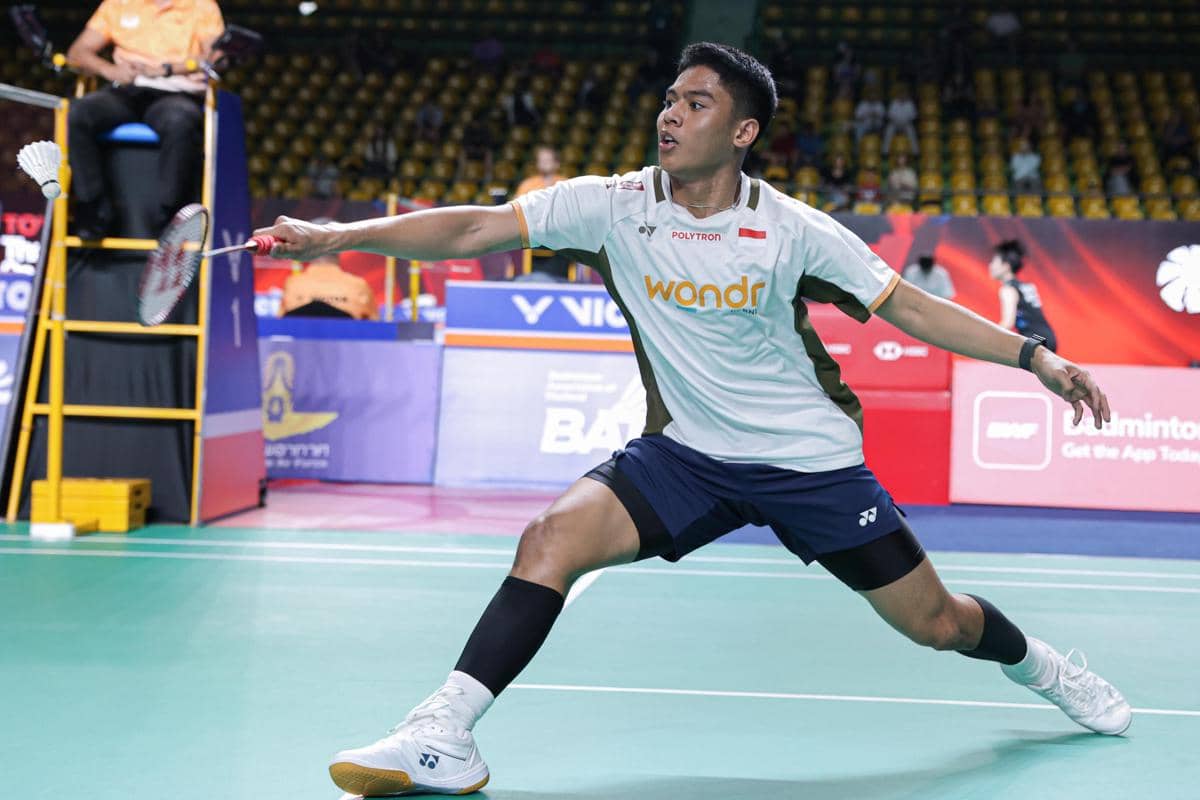 Moh. Zaki Ubaidillah memetik kemenangan dari 32 besar Thailand Open 2026.