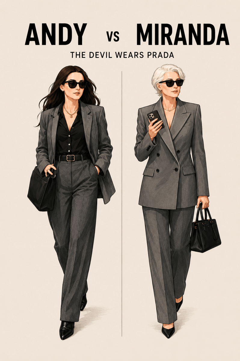 Ilustrasi OOTD Andy vs Miranda
