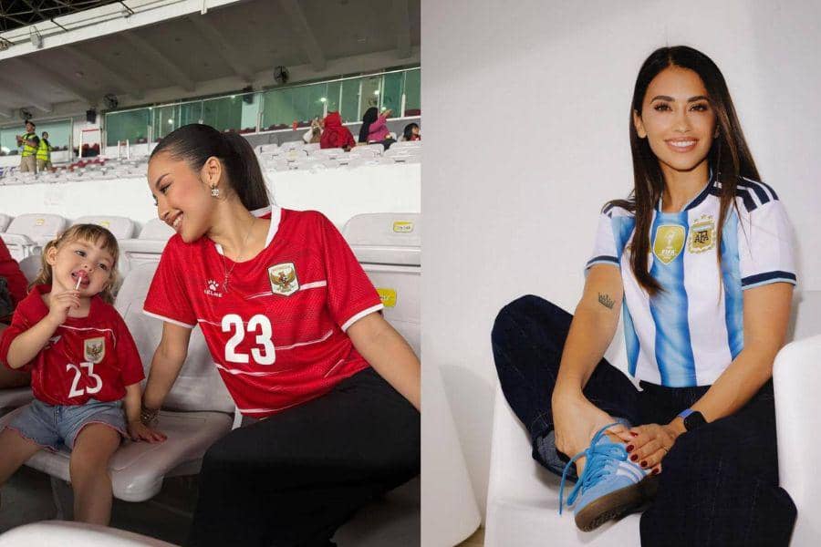 Ide Look Pakai Jersey Cewek untuk Nonton Piala Dunia, Tetap Stylish!