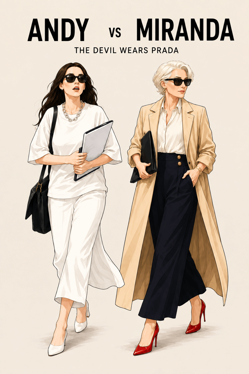 Ilustrasi OOTD Andy vs Miranda
