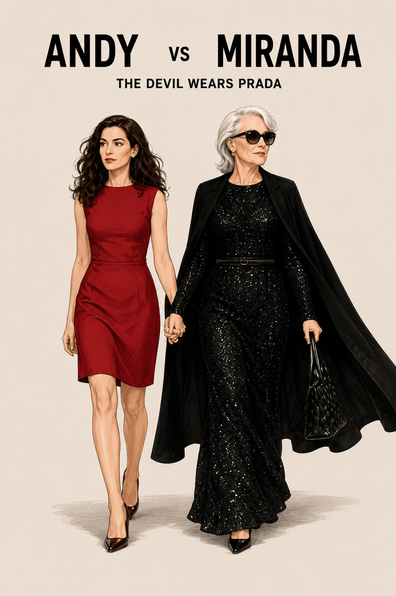 Ilustrasi OOTD Andy vs Miranda