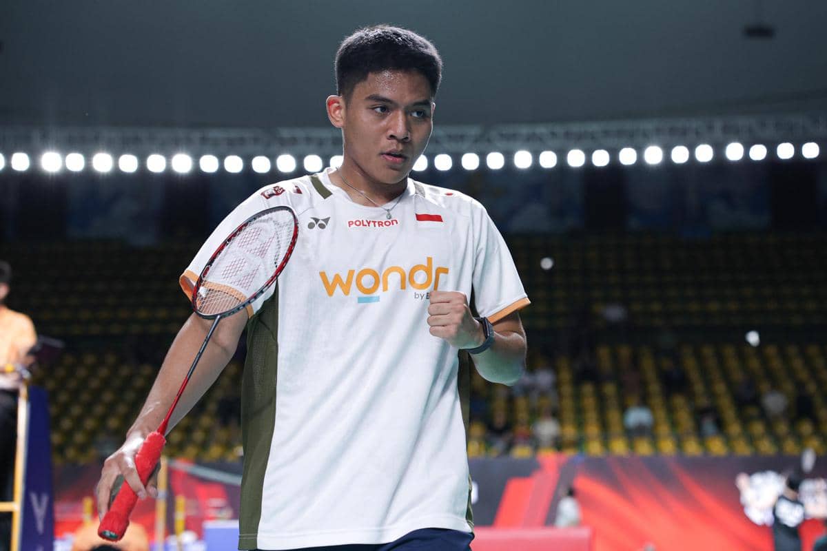 Moh. Zaki Ubaidillah memetik kemenangan dari 32 besar Thailand Open 2026. 