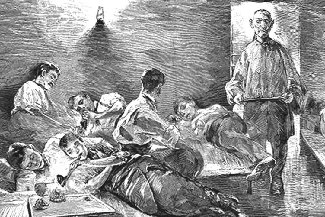 ilustrasi rakyat China selama Perang Opium