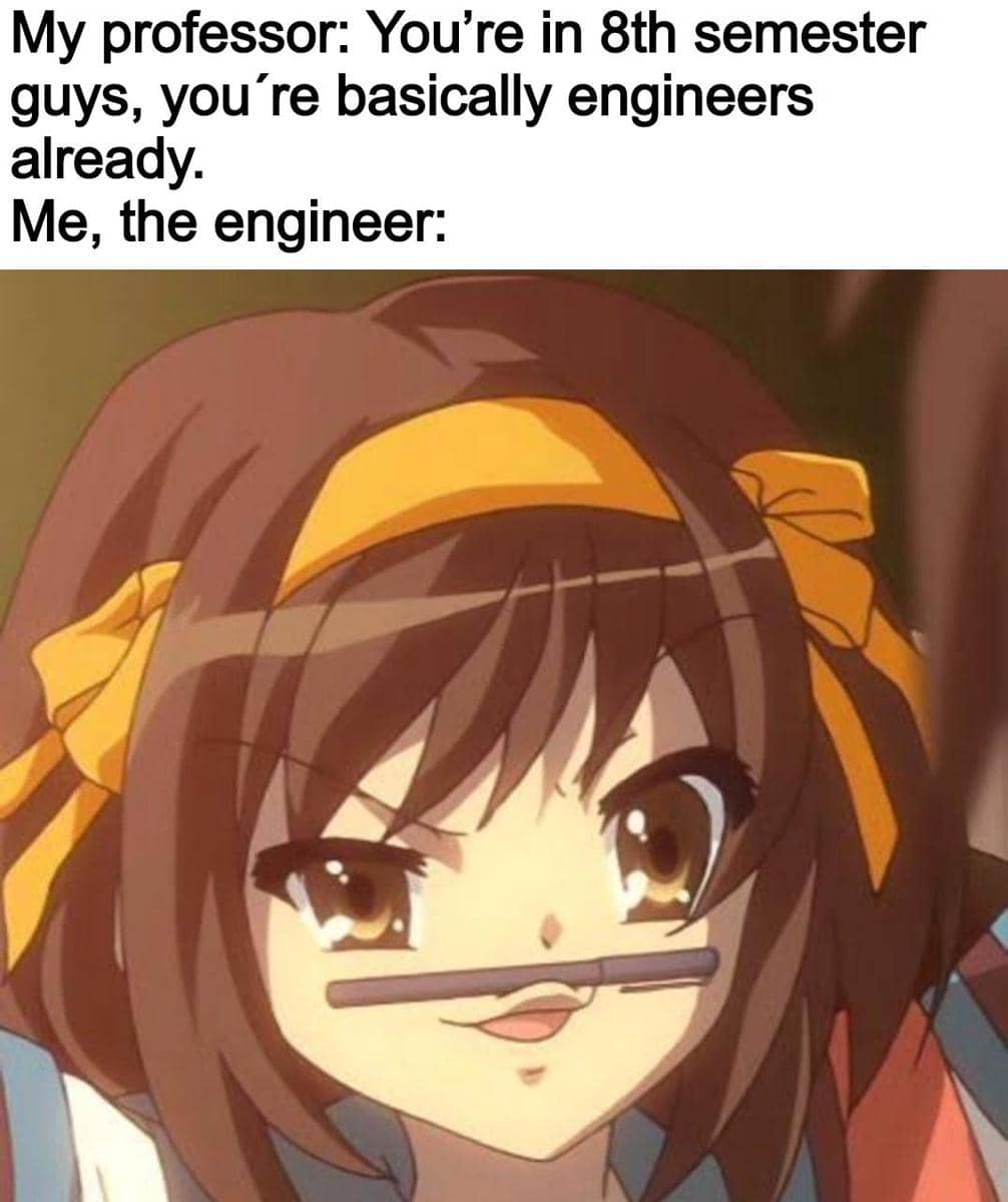 meme anime tentang anak kuliahan