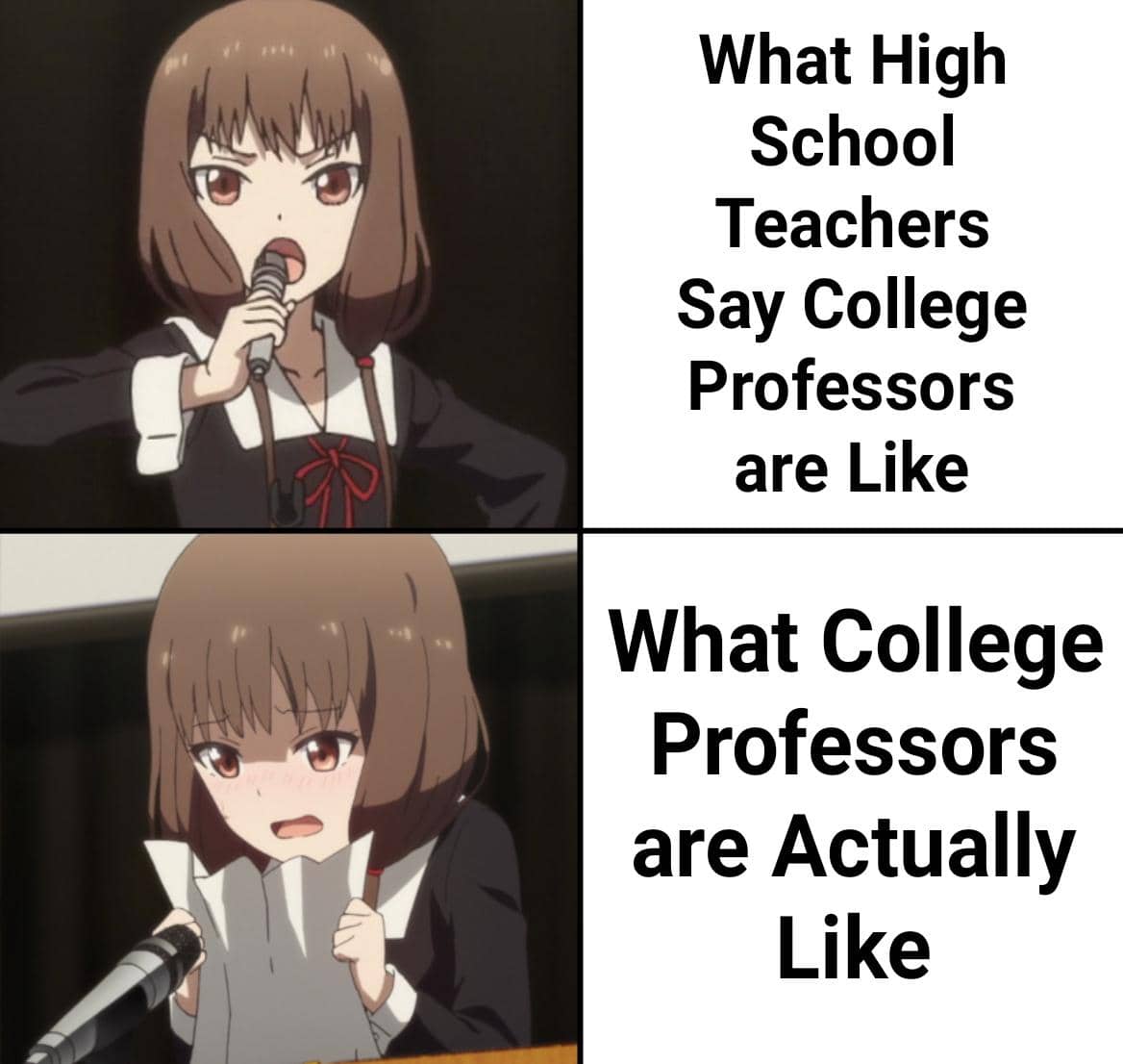 meme anime tentang dosen