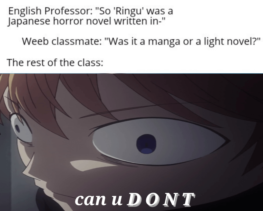 meme anime tentang dosen