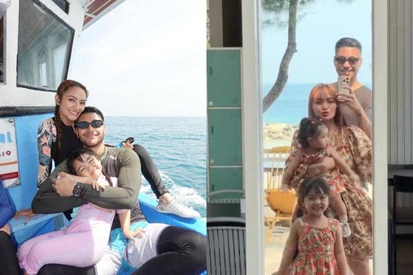 7 Potret Keluarga Siti Badriah ke Kepulauan Seribu, Kasih Makan Hiu!
