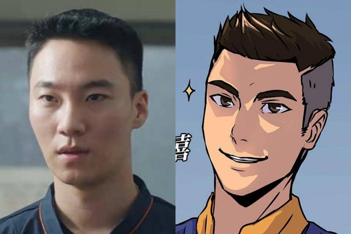 Perbandingan karakter dari drama Korea The Legend of Kitchen Soldier dengan versi webtoon yang menampilkan tokoh utama pria.