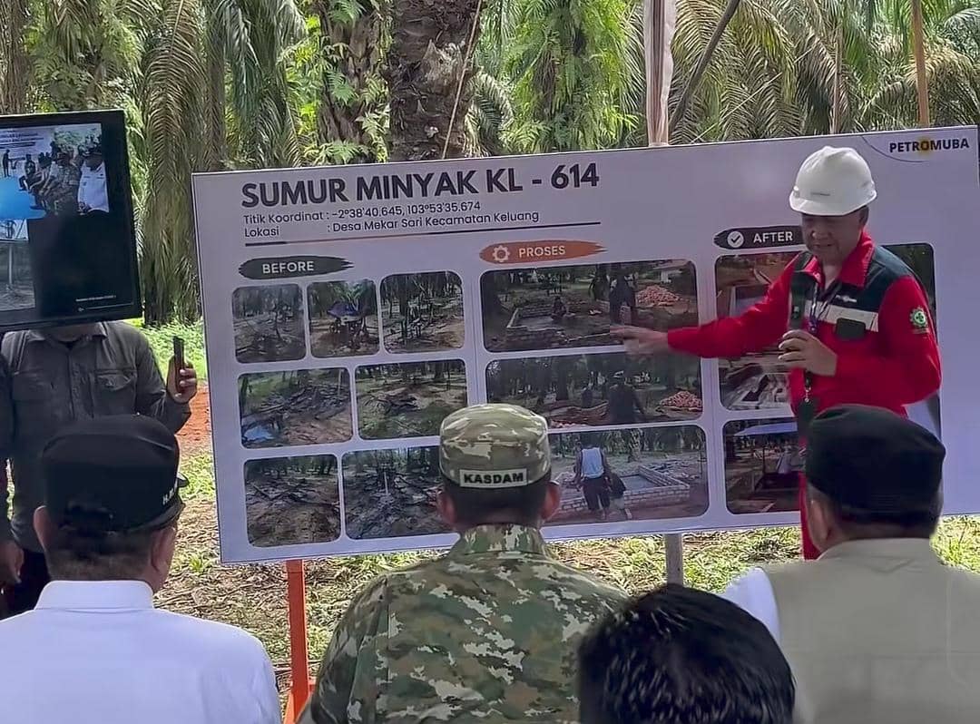 Salah satu sumur minyak rakyat di Keluang Muba yang akan dikelola secara resmi oleh badan usaha secara legal