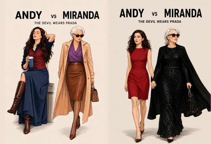 7 Adu Gaya Dua Generasi 'The Devil Wears Prada', Andy Vs. Miranda