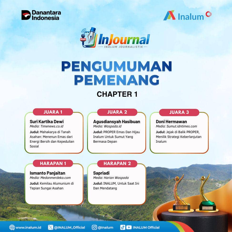Inalum Gelar Kompetisi IN-Journal , Ini Daftar Pemenang Chapter 1