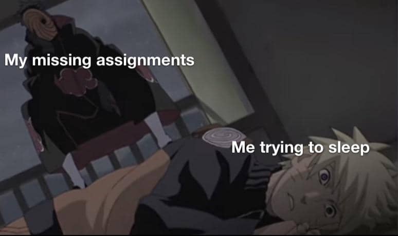 meme anime tentang tugas