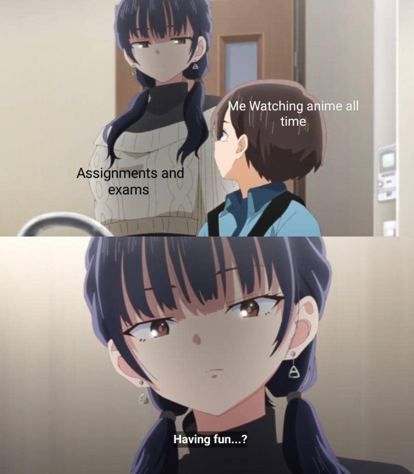 meme anime tentang tugas