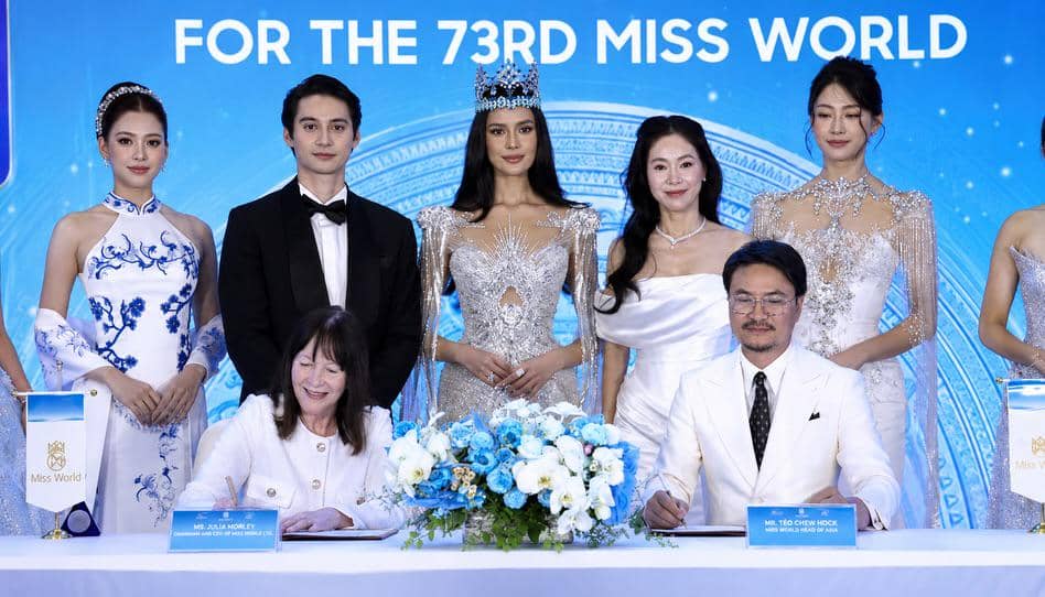 Potret Miss World 2026 Opal Suchata di Kick Off Miss World ke-73