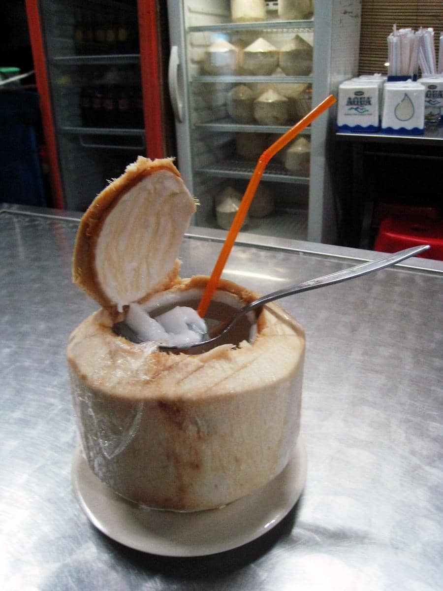 ilustrasi daging kelapa muda 