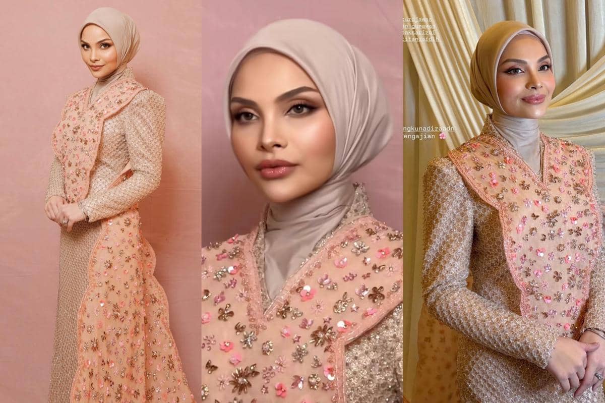 9 Ide Gaun dan Makeup Pengajian Tengku Nadira, Dirancang Ivan Gunawan