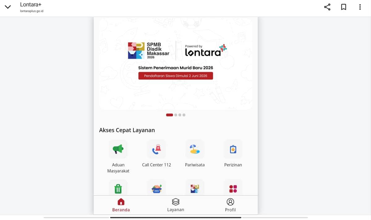 Warga Makassar Kini Lebih Mudah Akses Layanan LONTARA+ via Website