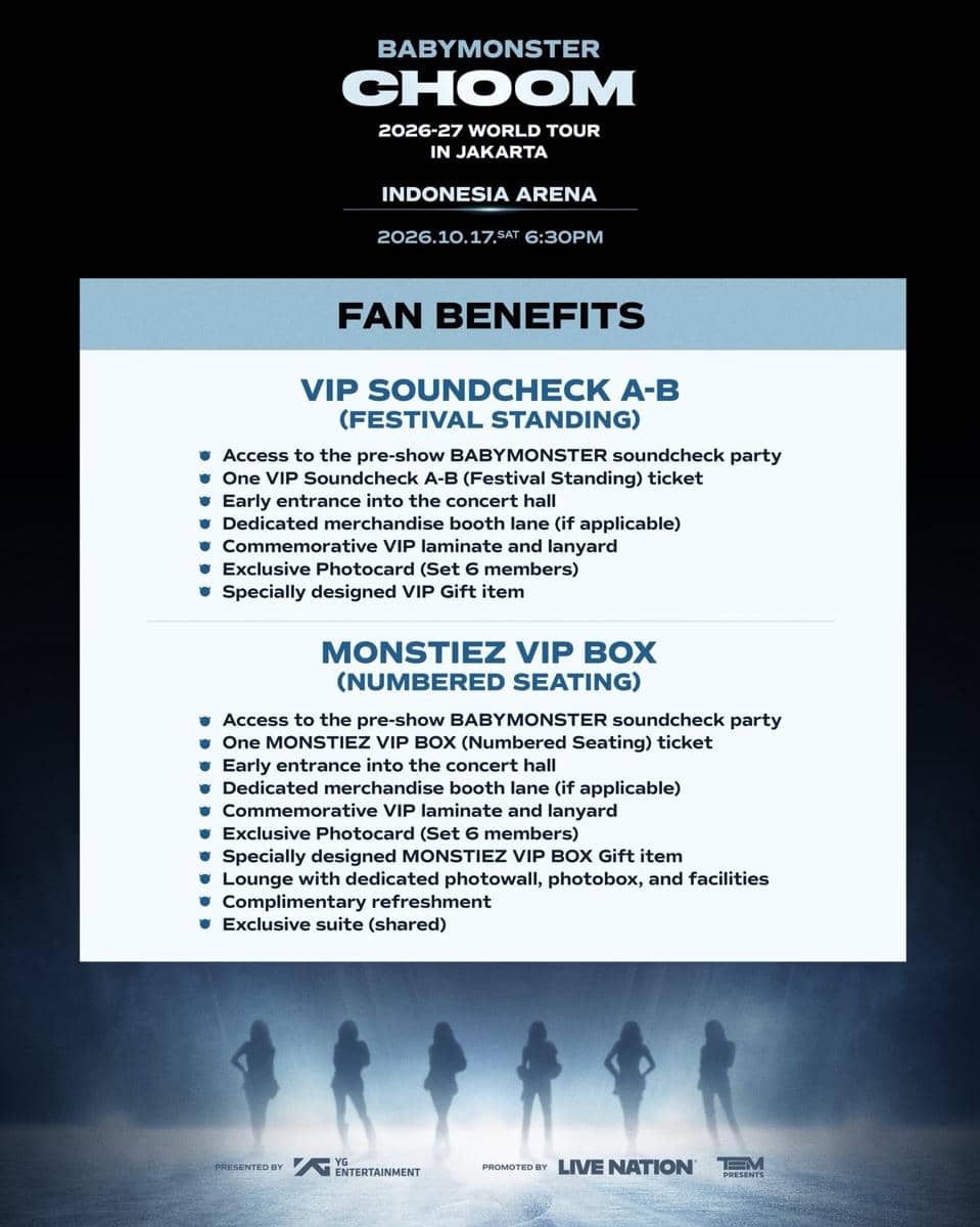 poster konser BABYMONSTER CHOOM di Jakarta (x.com/TEMGMT)