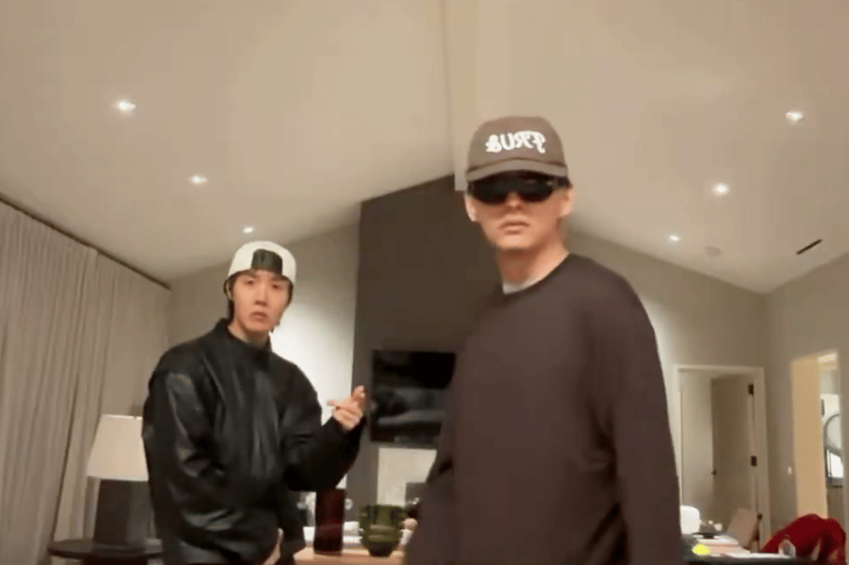 reaksi J-Hope dan V BTS terhadap ICEMAN (instagram.com/thv)