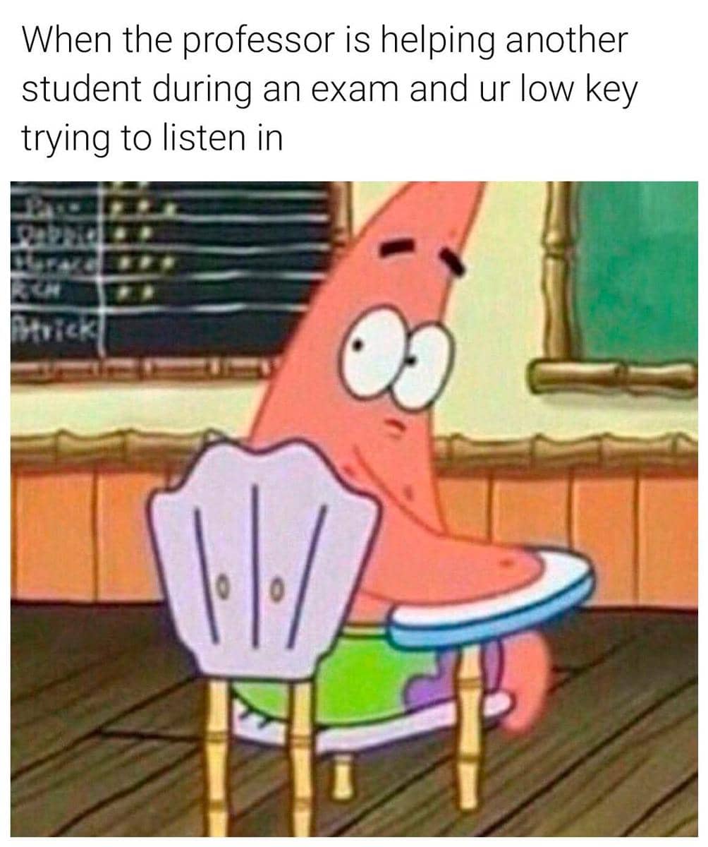 meme SpongeBob tentang dosen