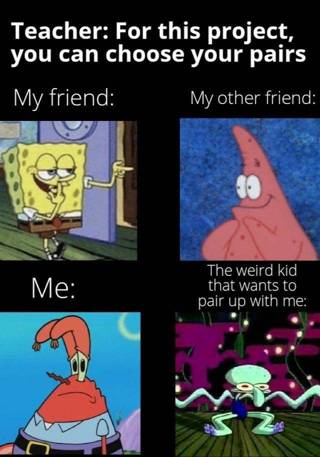 meme kartun tentang kerja kelompok