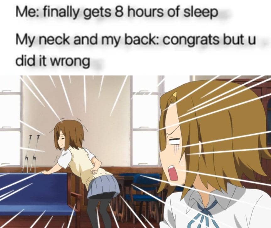 meme anime tentang tidur 8 jam