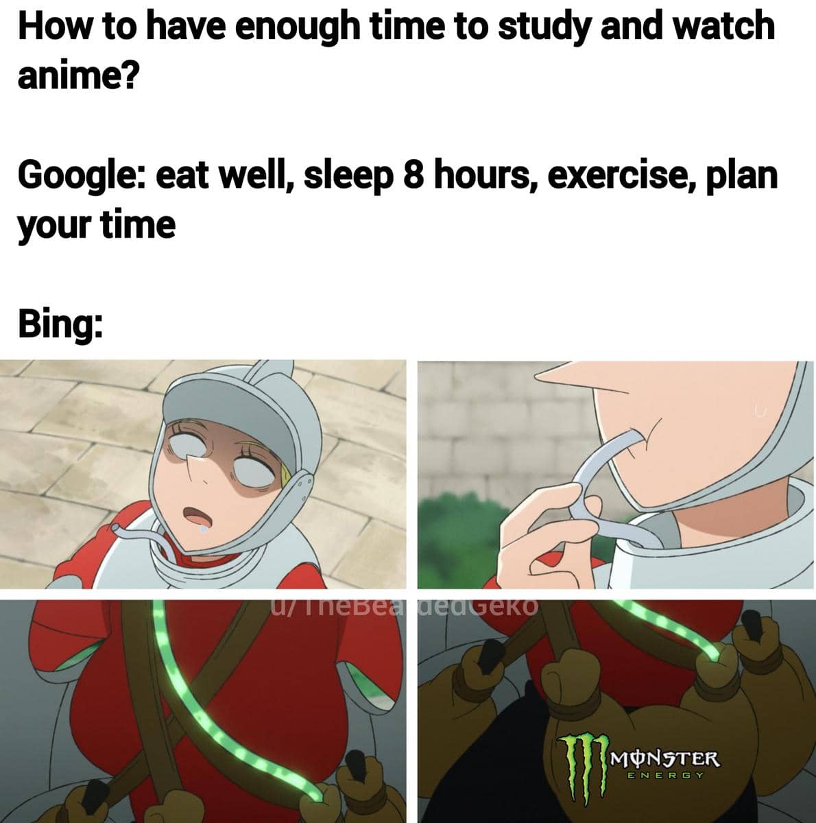 meme anime tentang tidur 8 jam