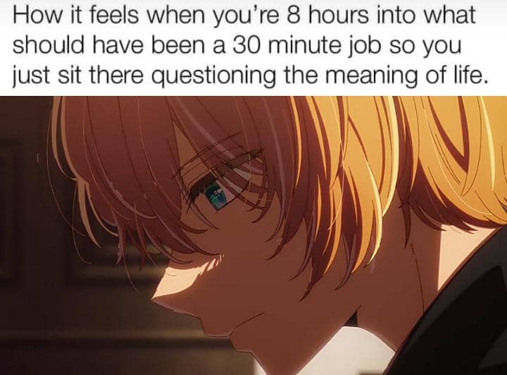 meme anime tentang tidur 8 jam