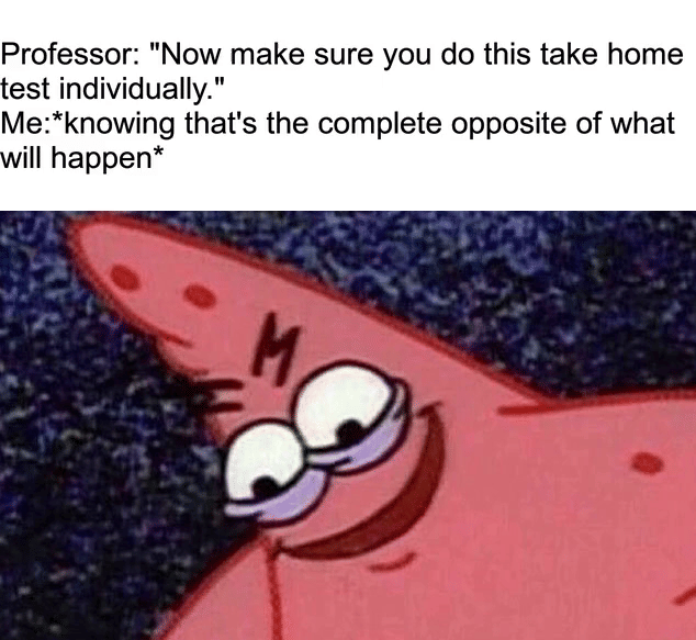 meme SpongeBob tentang dosen